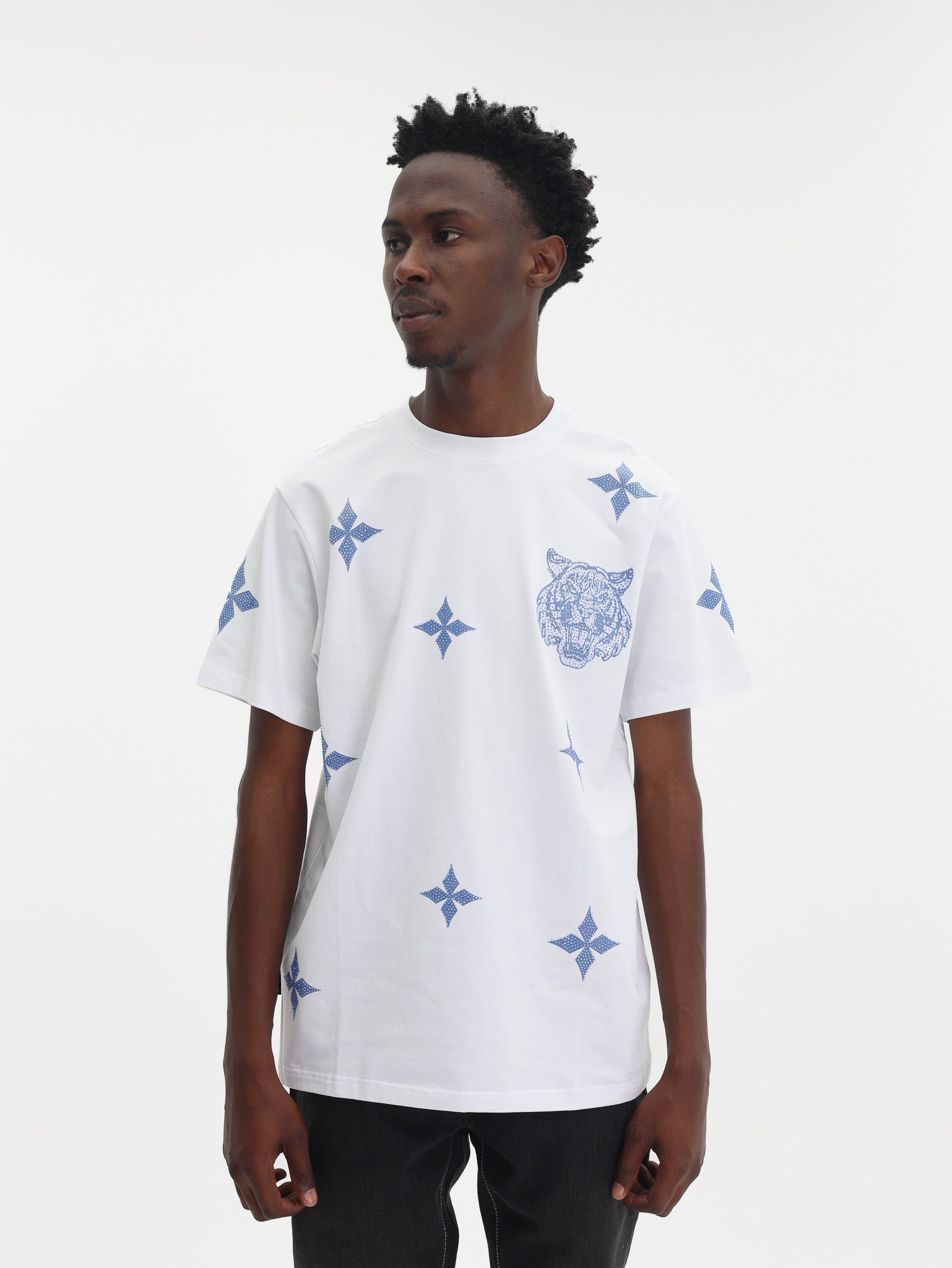 Cutty T-Shirt AOP Tiger Logo White